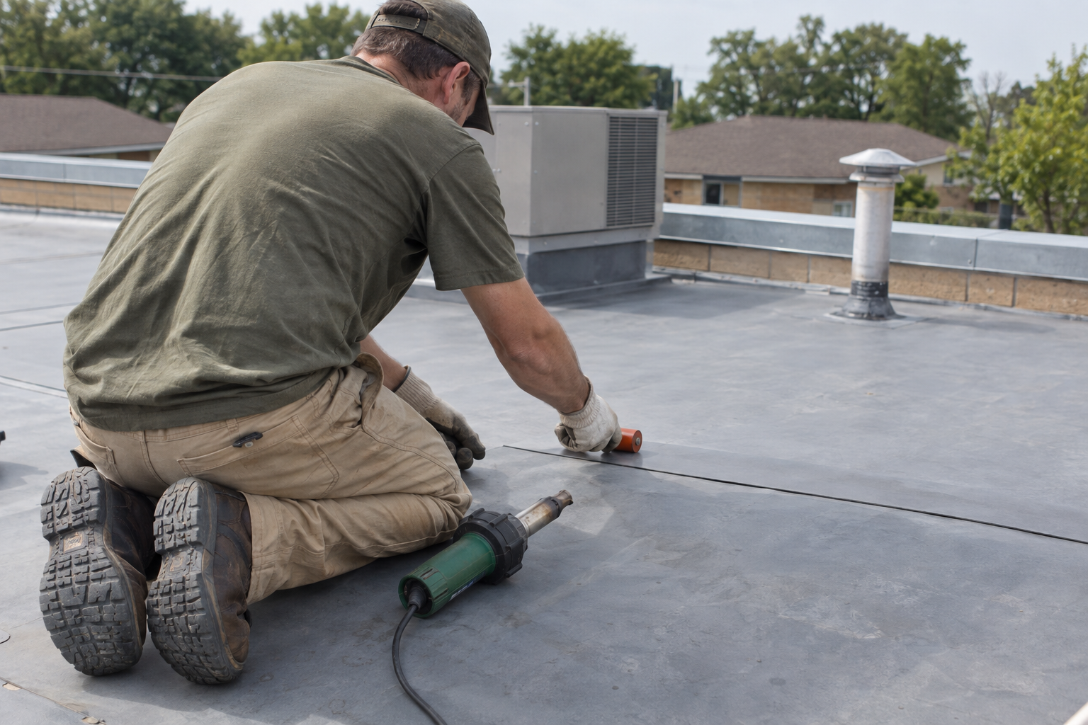 commercial roofing on a Littleton home