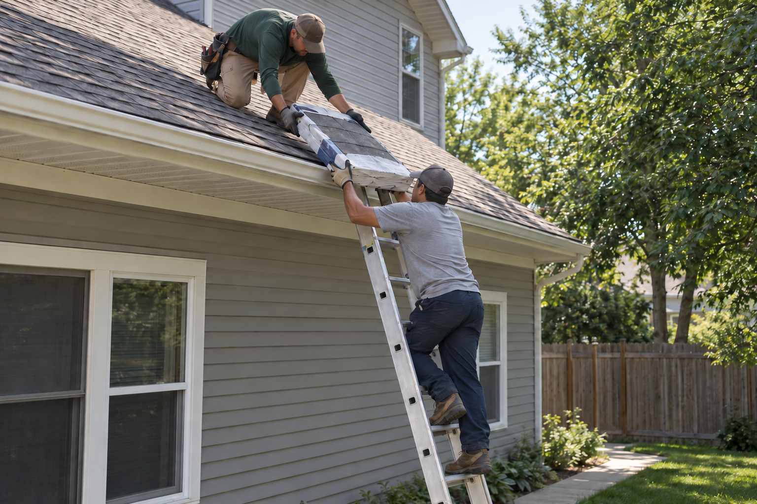roof repair on a Littleton home
