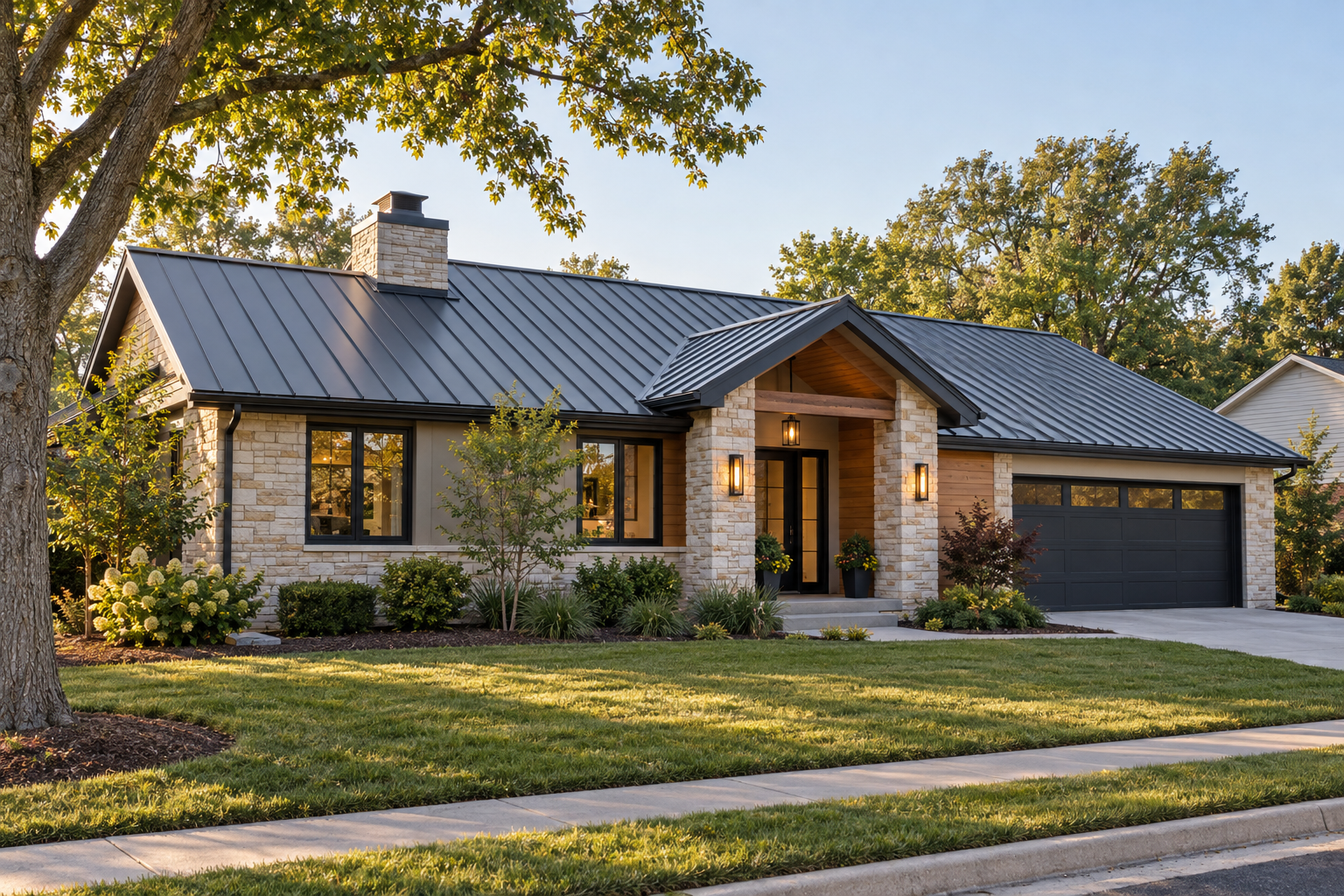 metal roofing on a Littleton home