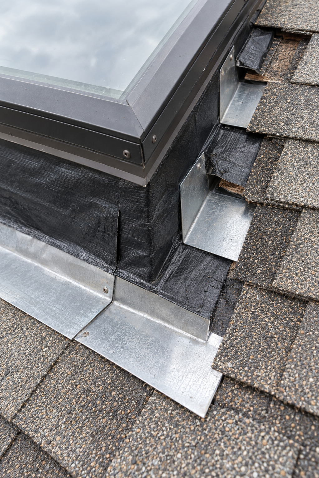 skylight repair at the flashing
